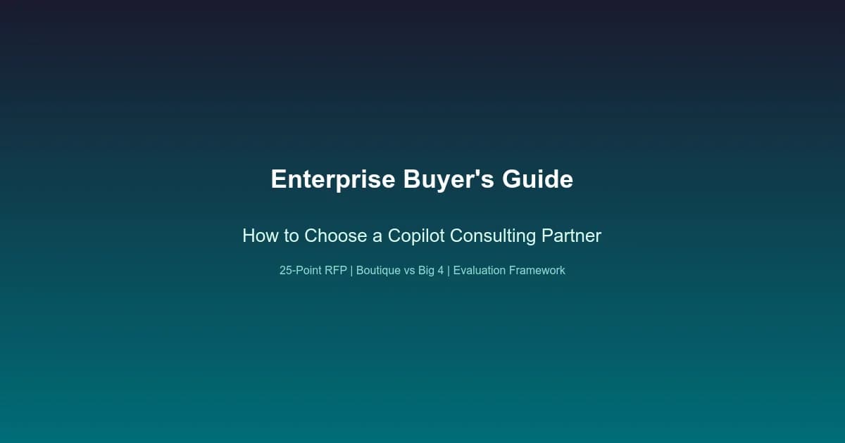 Hero image for Choose a Copilot Consulting Partner Wisely