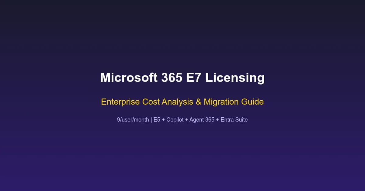 Hero image for M365 E7 Licensing: Cost Analysis & Migration